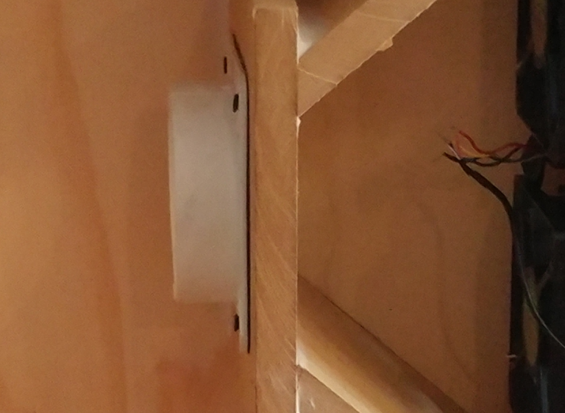 *Place caulking on underneath flange between blocker and the wood before screwing it in place*
*Next add foam to all interior walls before adding vent tubing – you can use spray adhesive or staples. (staples are preferred so you don’t have to let the adhesive smell air out.)*